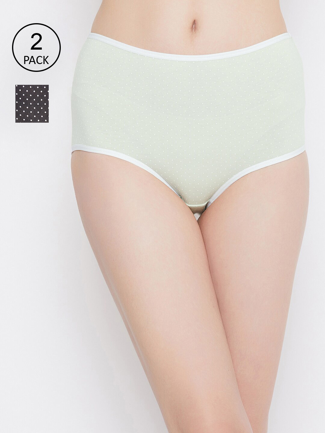 

Clovia Women Pack Of 2 Hipster Briefs COMPNC877M, Black