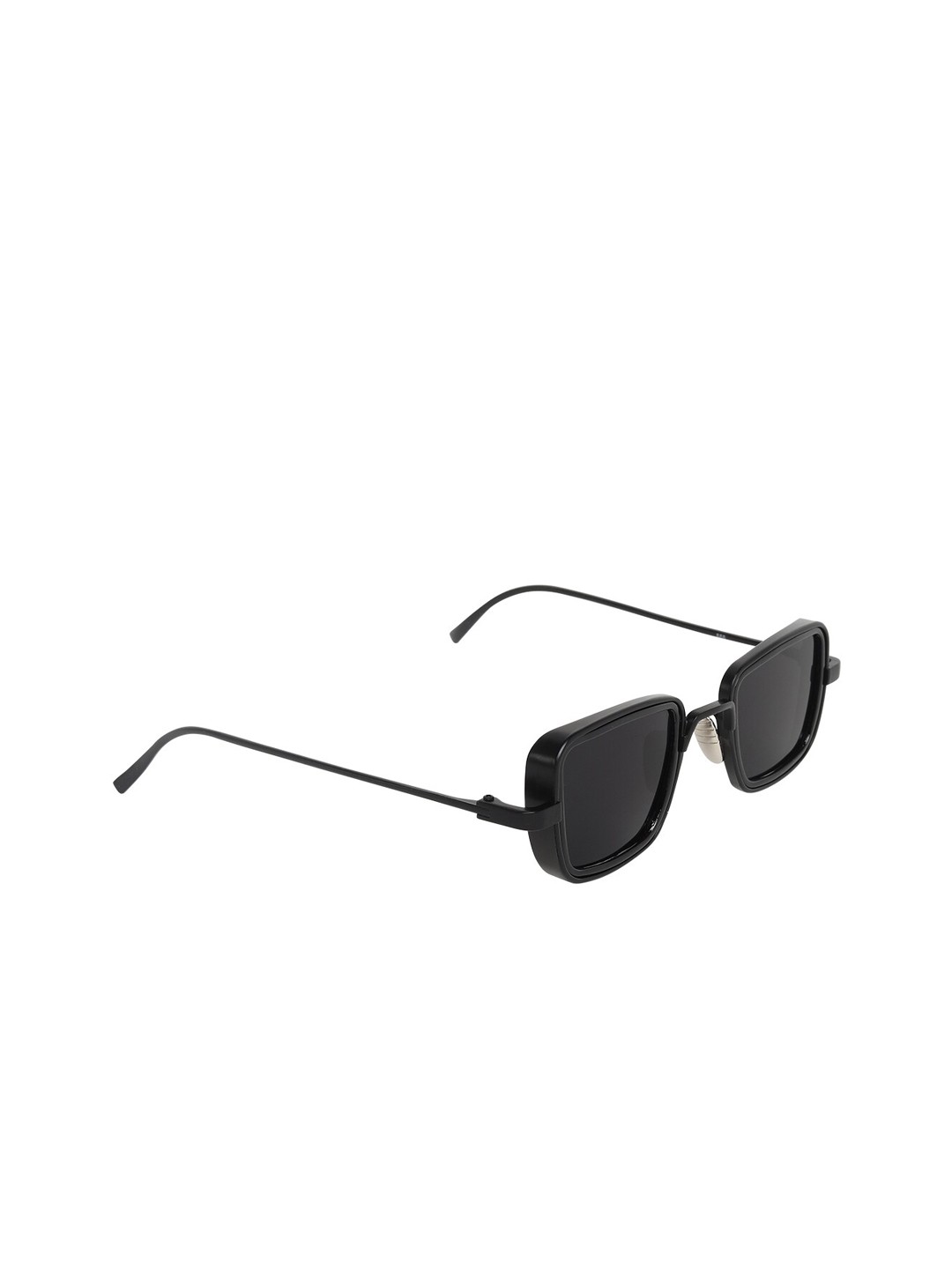 

SCAGLIA Unisex Kabir Singh UV Protected Square Sunglasses SCA_KABIR_BLK_METAL_001, Black