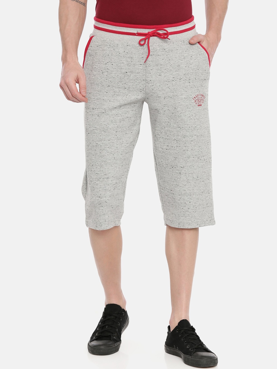 

Classic Polo Men Grey Melange Solid Regular Fit Regular Shorts
