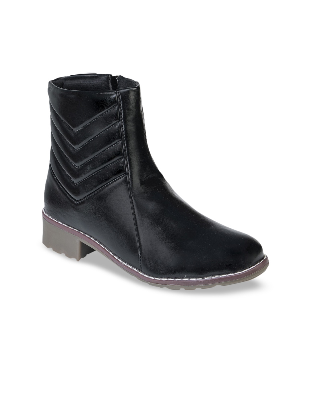 

TRASE Women Black Solid High-Top Flat Boots