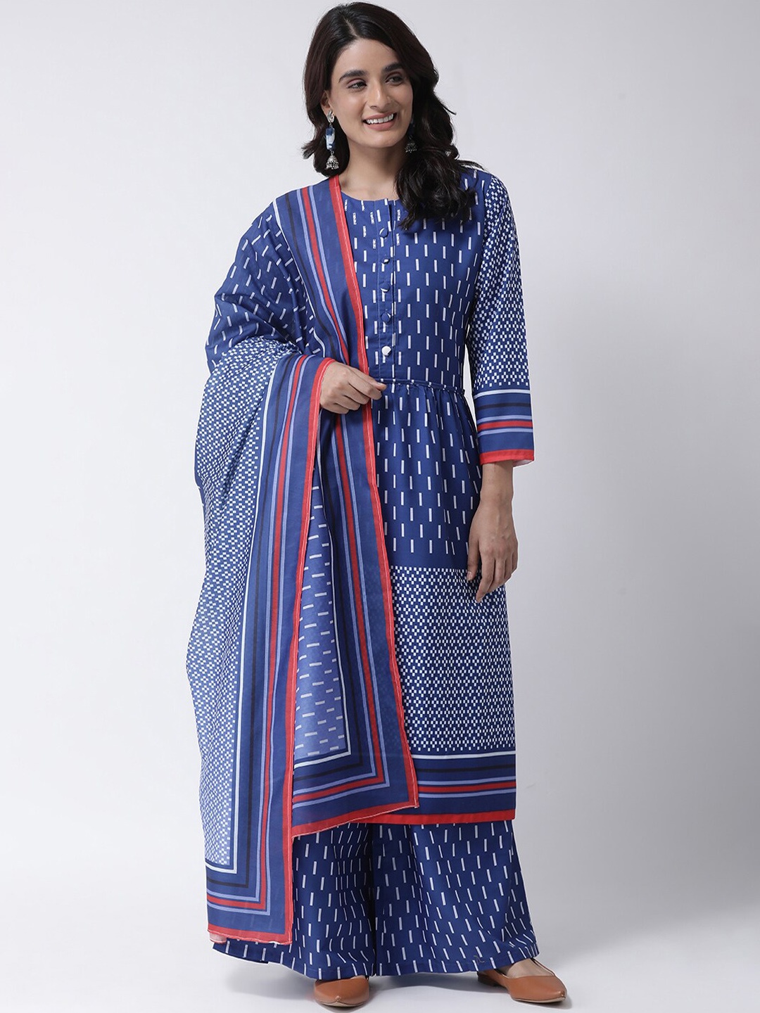 

Hangup Women Blue & White Printed Hangup Dupatta
