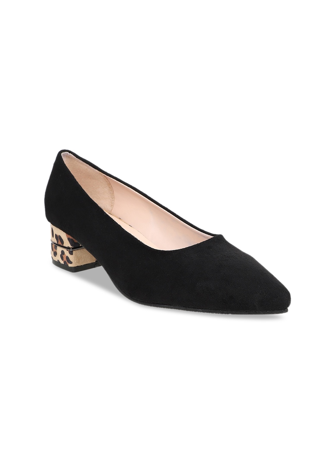 

Sherrif Shoes Women Black Solid Suede Pumps