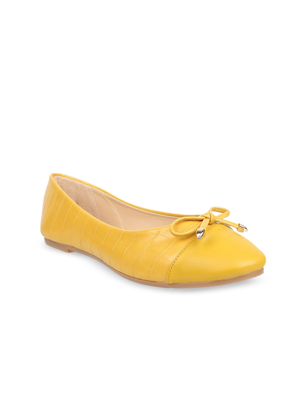 

Sherrif Shoes Women Mustard Yellow Solid Ballerinas