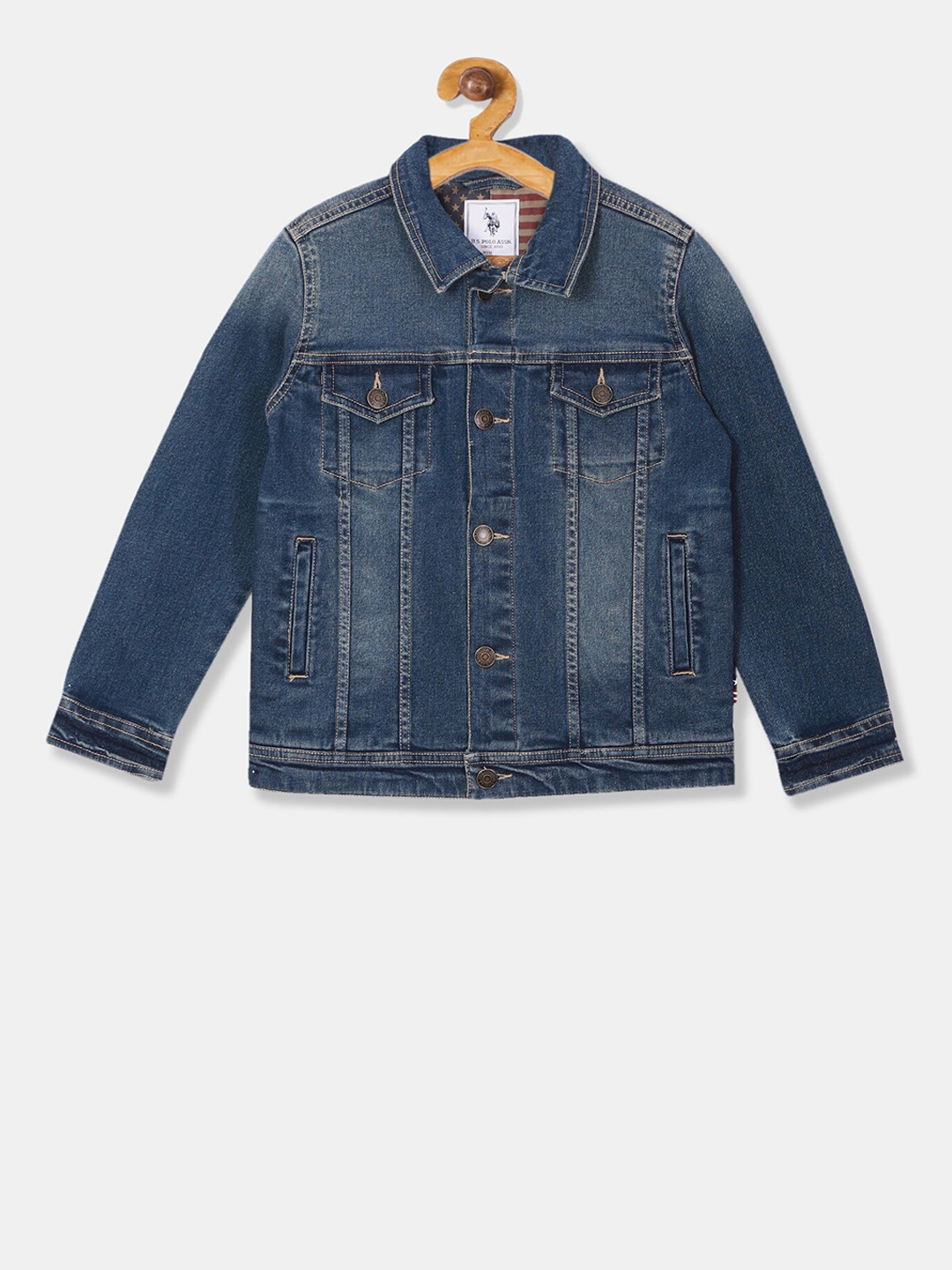 

U.S. Polo Assn. Kids Boys Blue Solid Denim Jacket