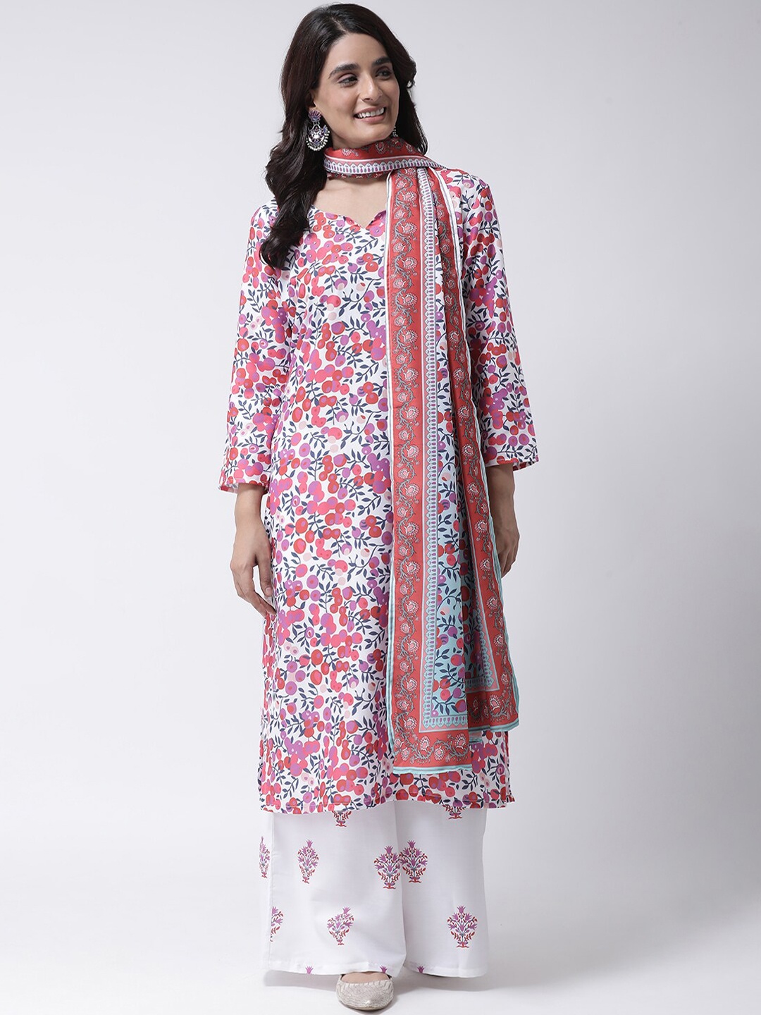 

Hangup Women Pink & White Floral Printed Hangup Dupatta, Blue