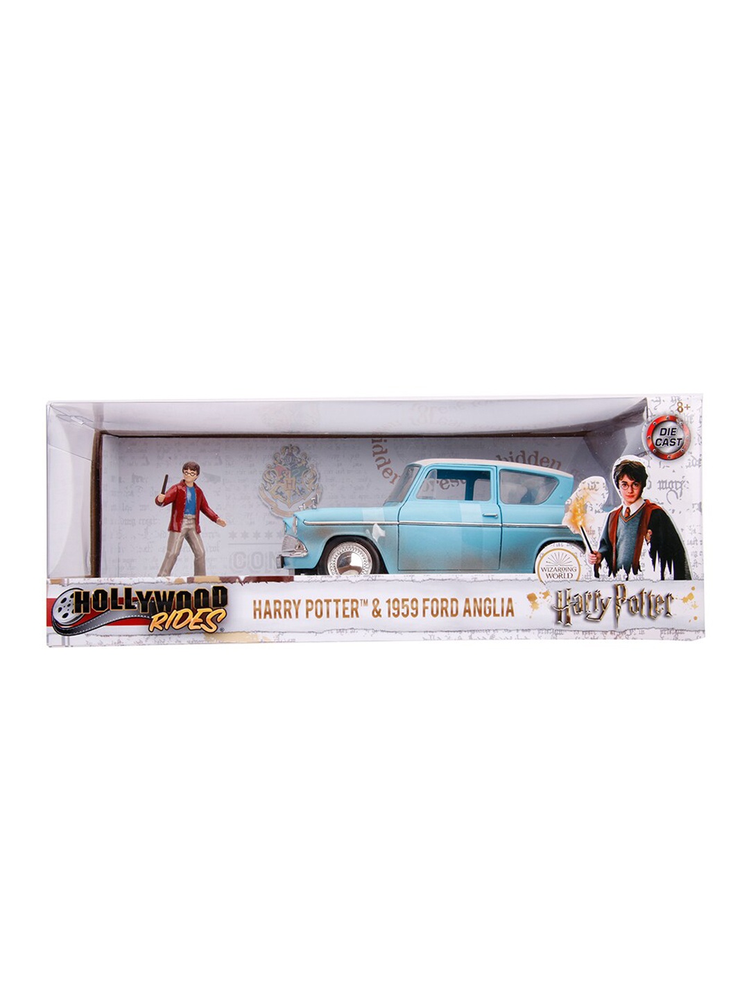 

Jada Toys Unisex Kids Blue & White 1:24 Scale Die-cast 1959 Ford Anglia Vehicle Toy