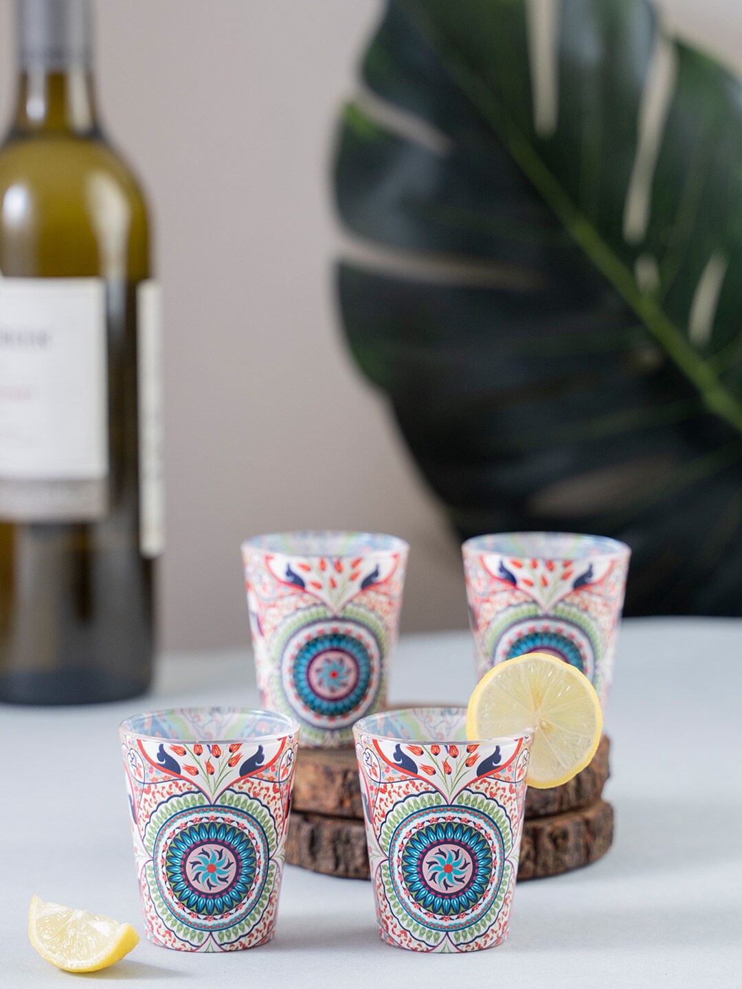 

KOLOROBIA Set Of 4 Blue & White Turkish Fervor Shot Glasses 30 ml