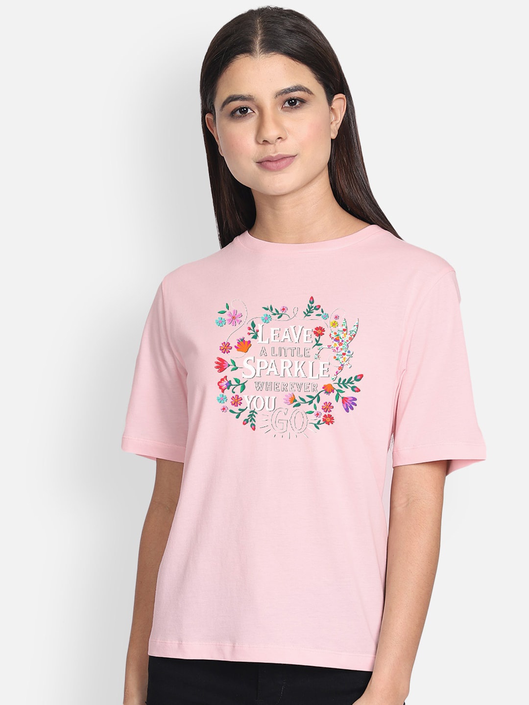 Free Authority Disney Princess Print Pink Tshirt for Women
