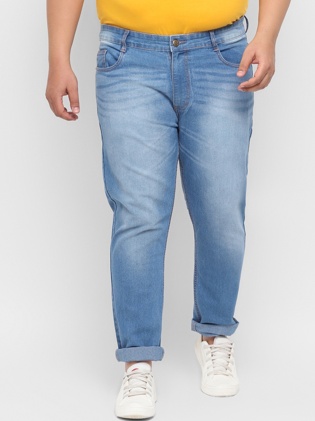 Urbano Plus Men Blue Regular Fit Mid-Rise Clean Look Jeans
