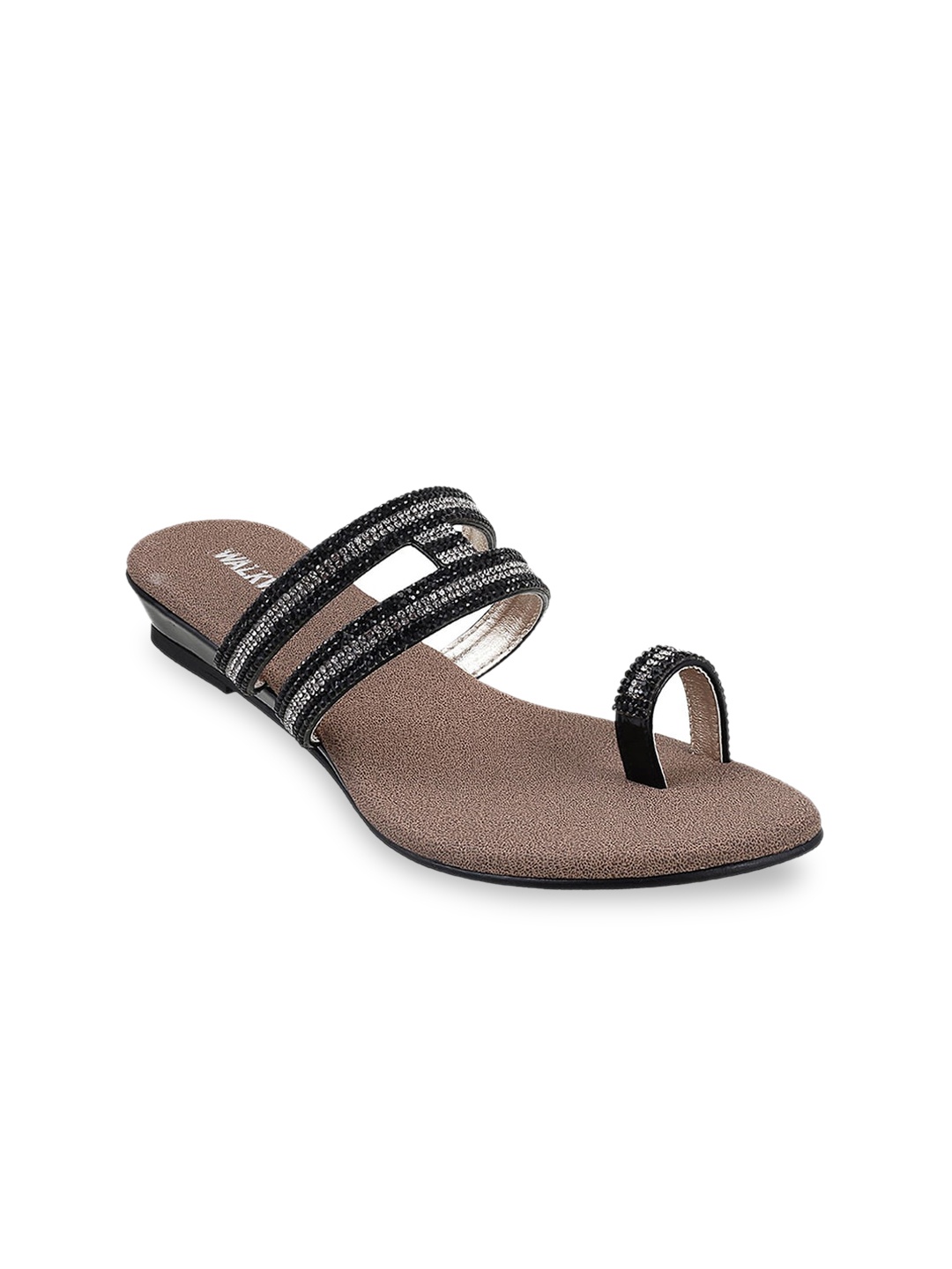 

WALKWAY by Metro Women Black Embellished One Toe Flats