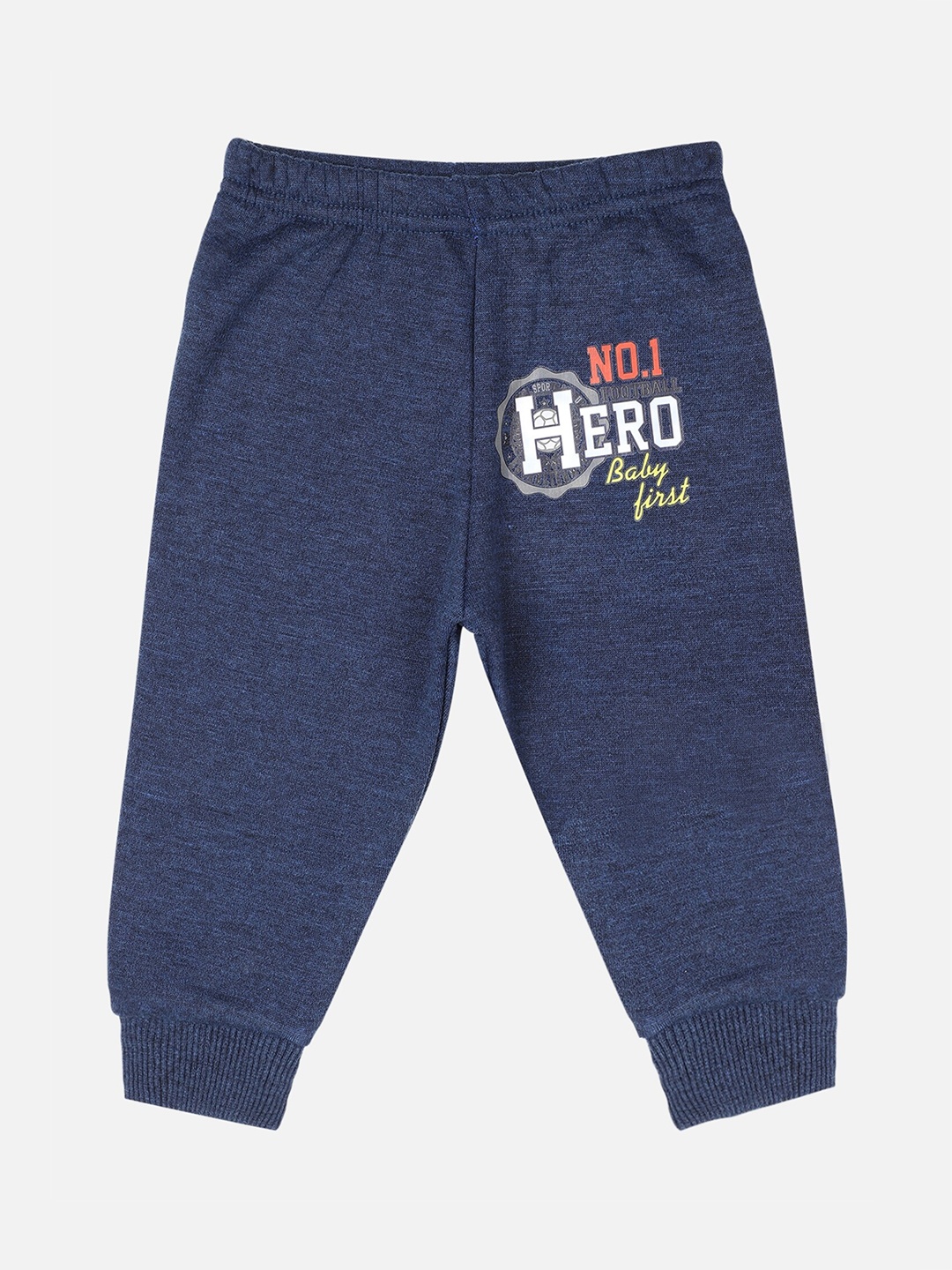 

Bodycare First Infant Boys Navy Blue & White Printed Slim-Fit Joggers
