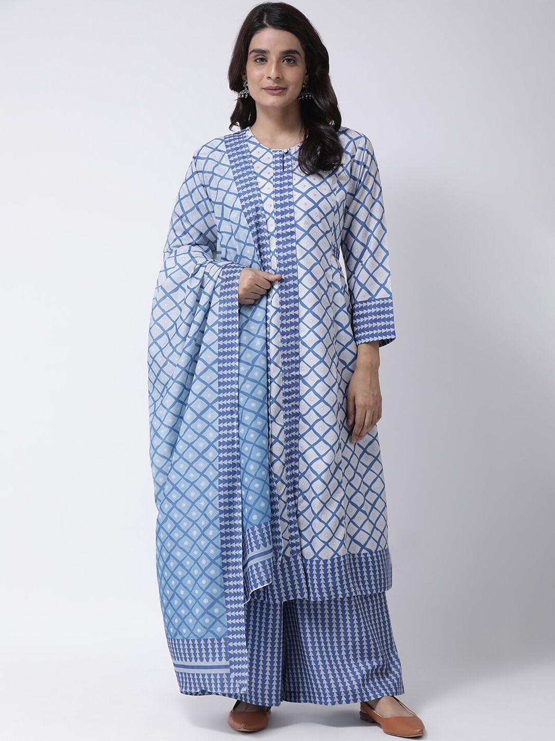 

Hangup Women Blue & Off-White Printed Hangup Dupatta