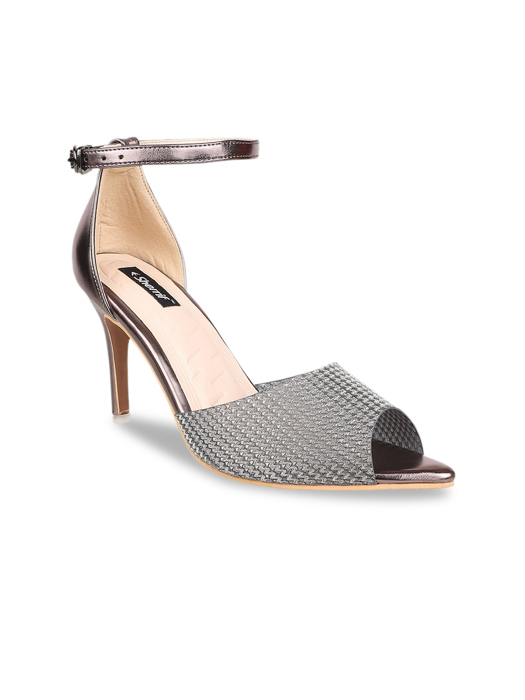 

Sherrif Shoes Women Grey Textured Slim Heels