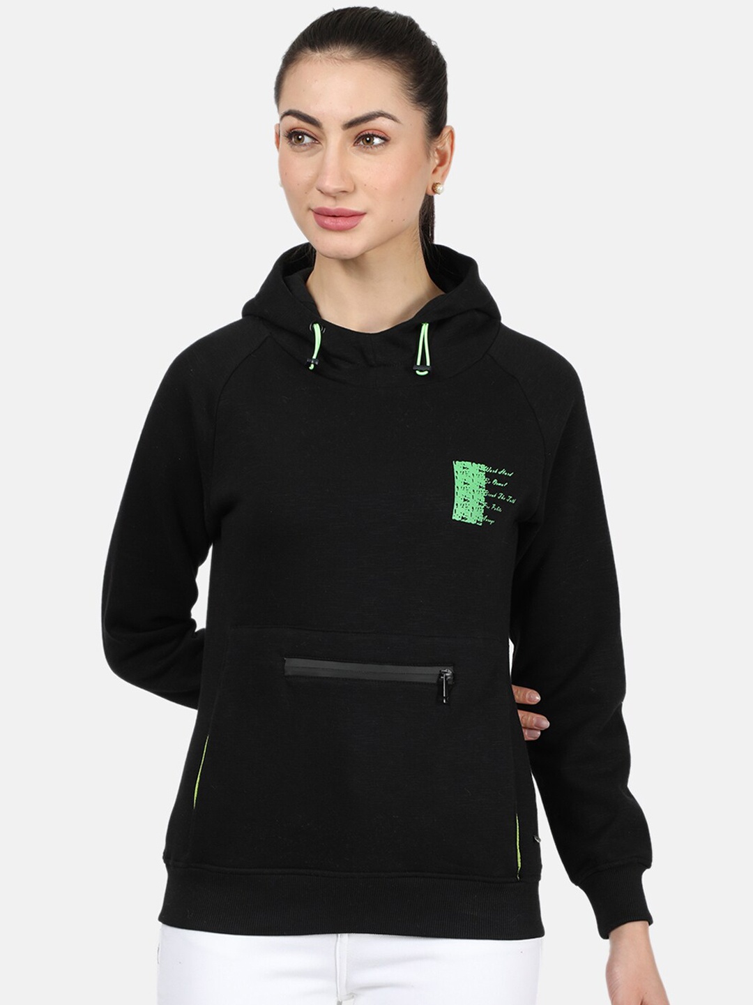 

Monte Carlo Women Black Solid Sweatshirt