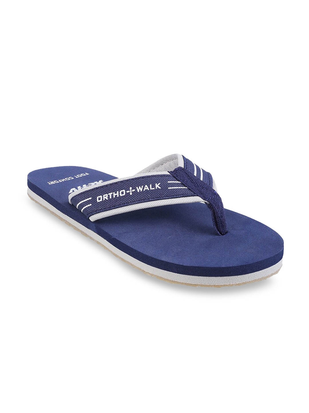 WALKWAY by Metro Men Blue & Grey Printed Thong Flip-Flops