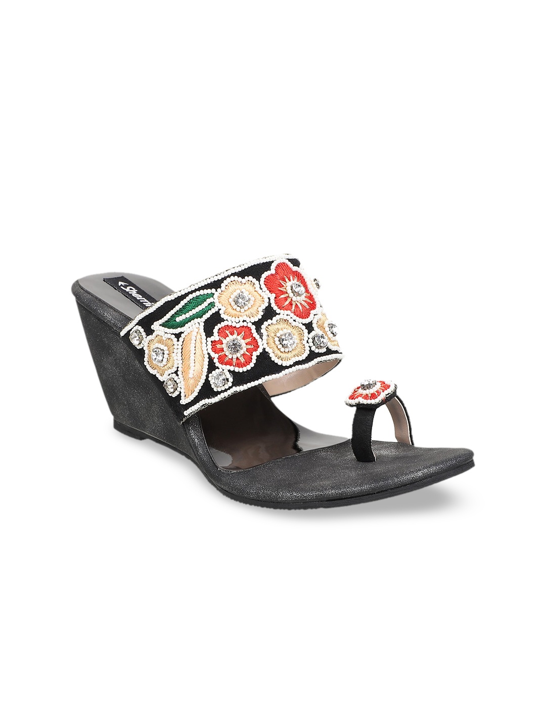 

Sherrif Shoes Women Black Embellished Heels