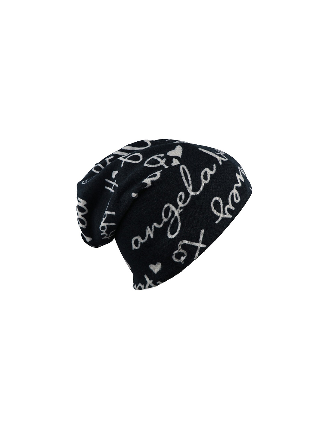 

iSWEVEN Unisex Black & Grey Printed Beanie