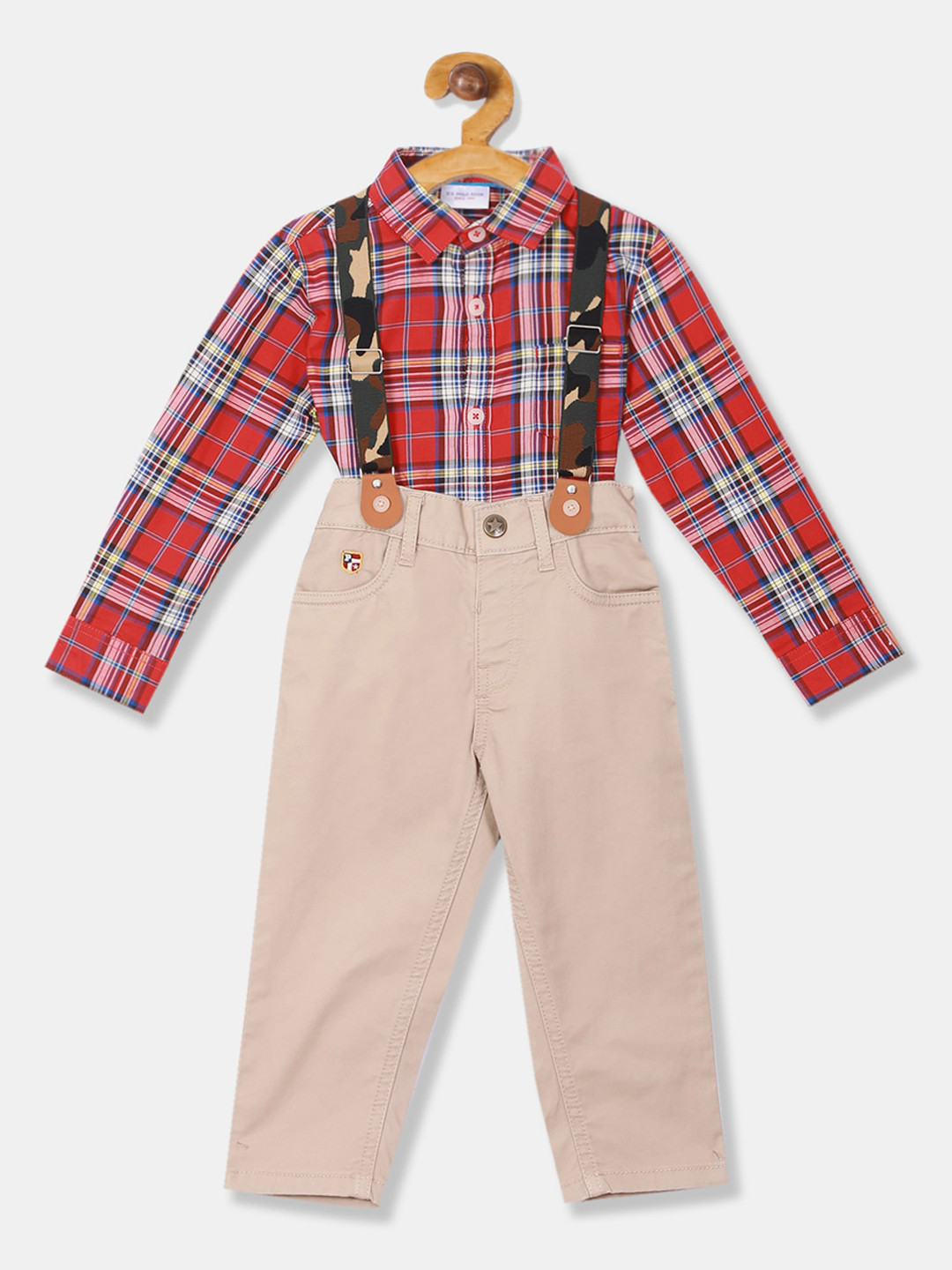 

U.S. Polo Assn. Kids Infant Boys Assorted Shirt with Solid Trousers