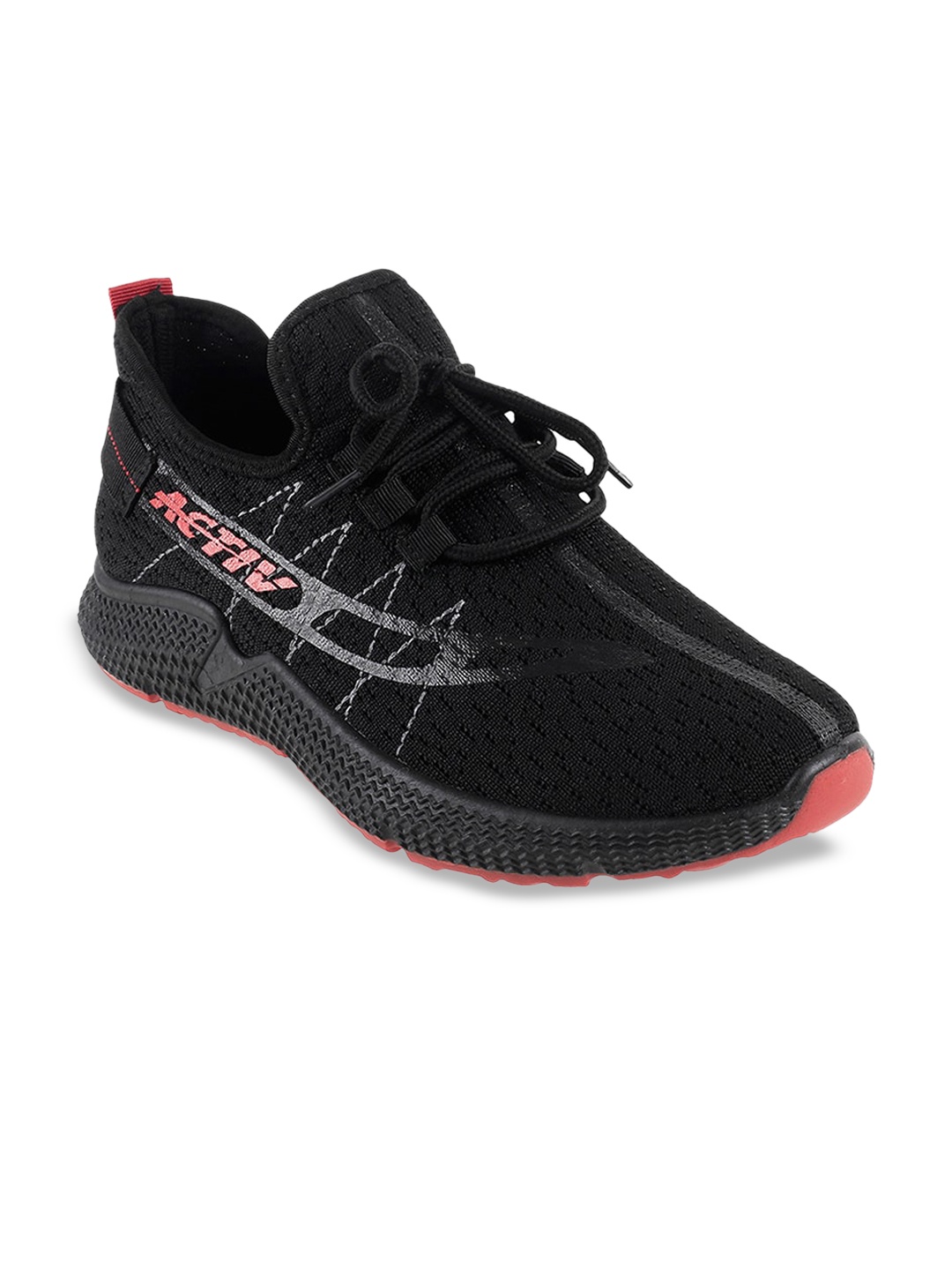 

WALKWAY by Metro Men Black Woven Design Sneakers