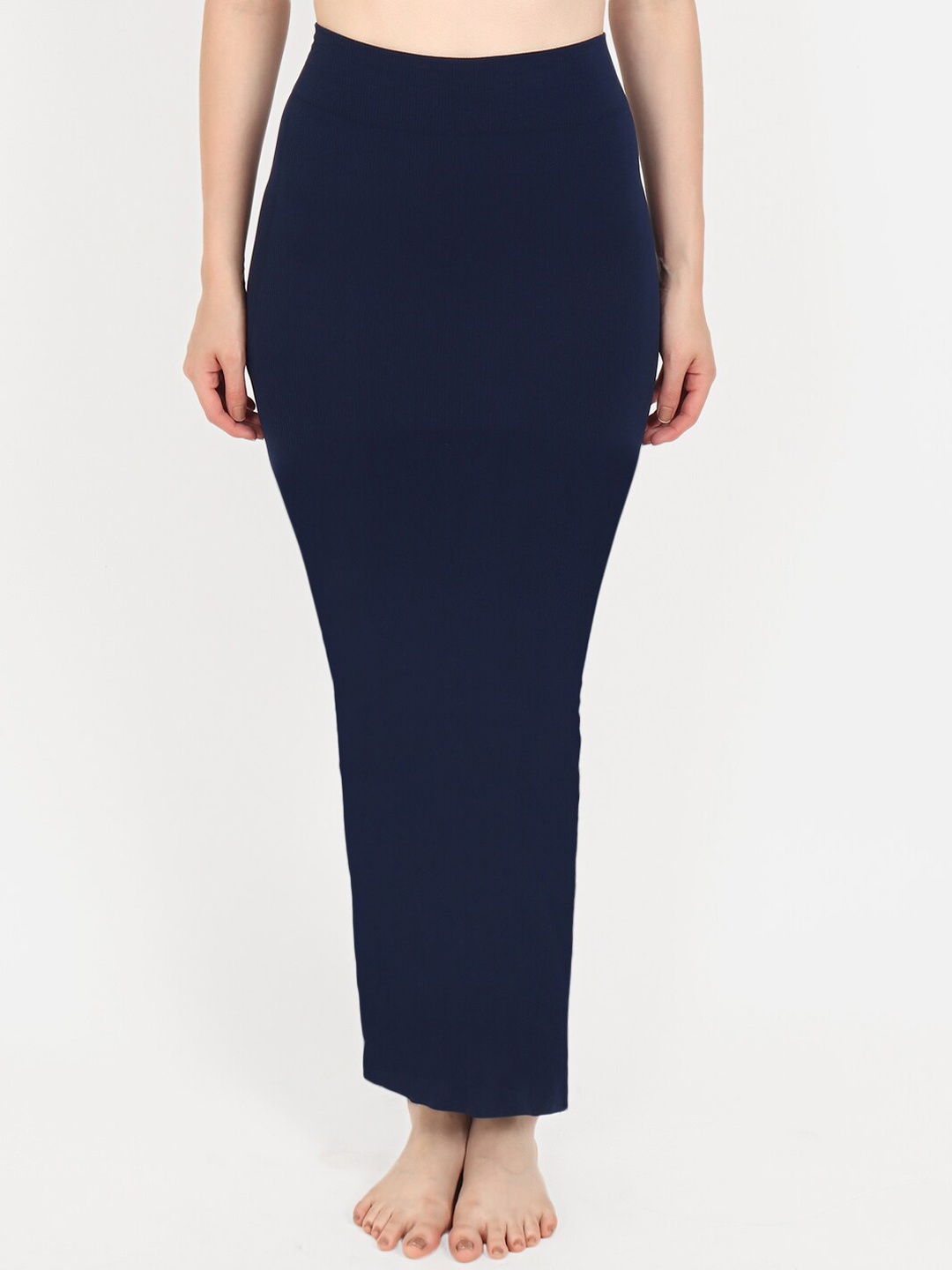 

Beau Design Women Navy Blue Solid Saree Shapewear