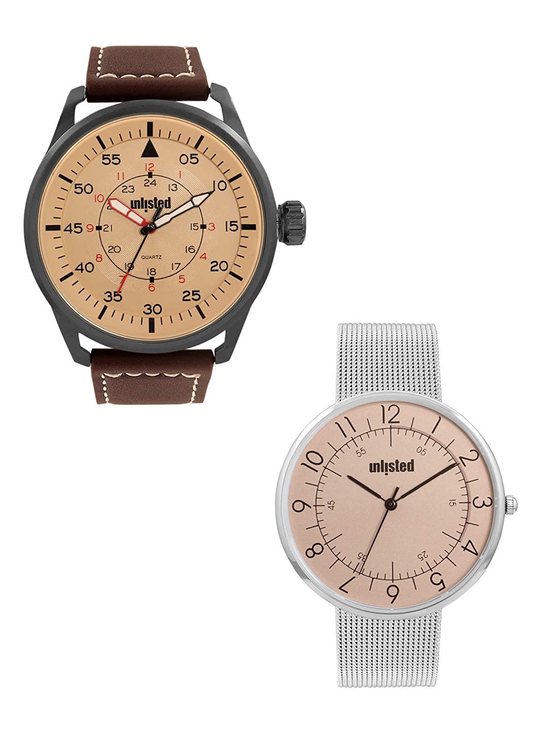 

UNLISTED A KENNETH COLE PRODUCTION Men Set Of 2 Analogue Watch UL51149002, Brown