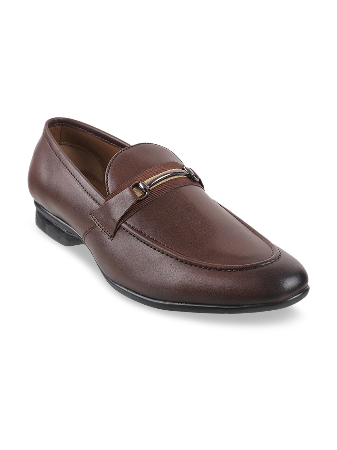 

WALKWAY by Metro Men Brown Solid Formal Loafers