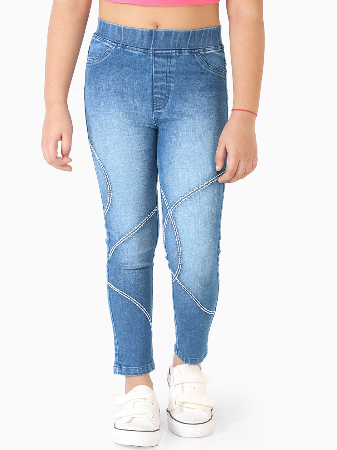 

Naughty Ninos Girls Blue Light Fade Stretchable Jeans