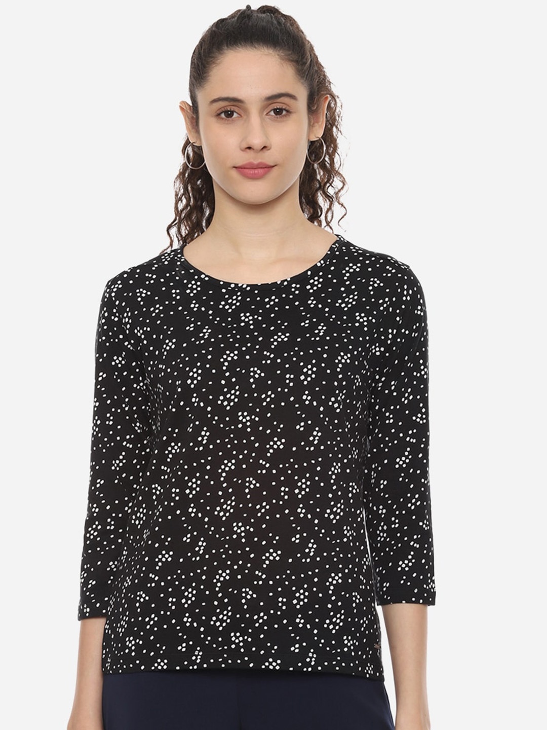 

Van Heusen Woman Black Printed Top
