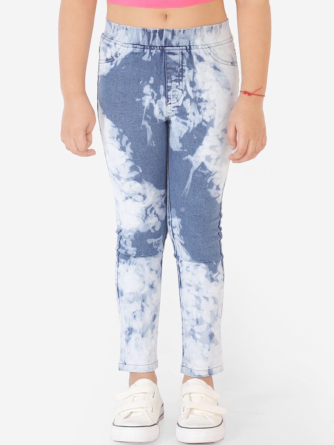 

Naughty Ninos Girls Blue Printed Jeans