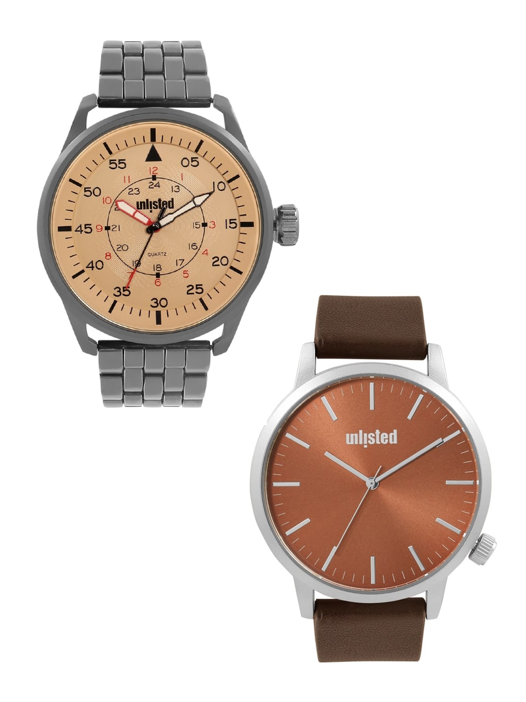 

UNLISTED A KENNETH COLE PRODUCTION Men Set Of 2 Analogue Watch UL51150003, Brown