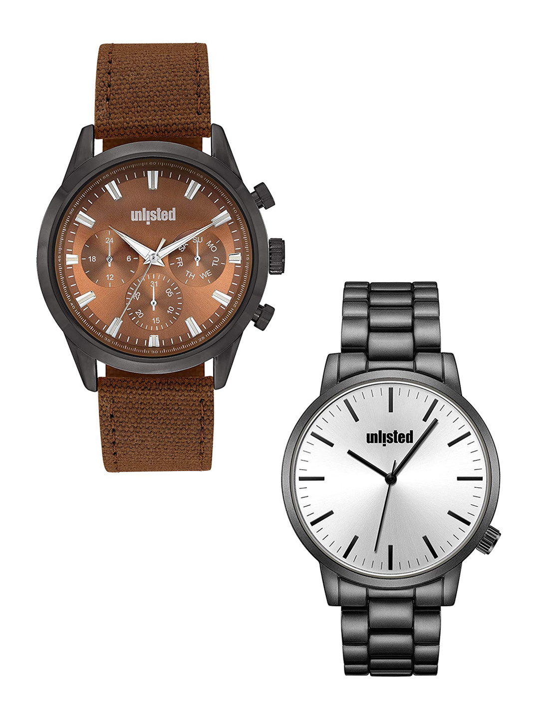 

UNLISTED A KENNETH COLE PRODUCTION Men Set Of 2 Analogue Watch UL51145002, Brown