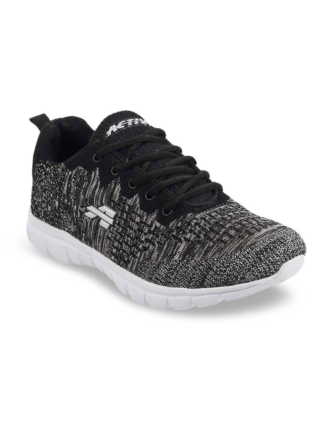 

WALKWAY by Metro Men Black Woven Design Sneakers