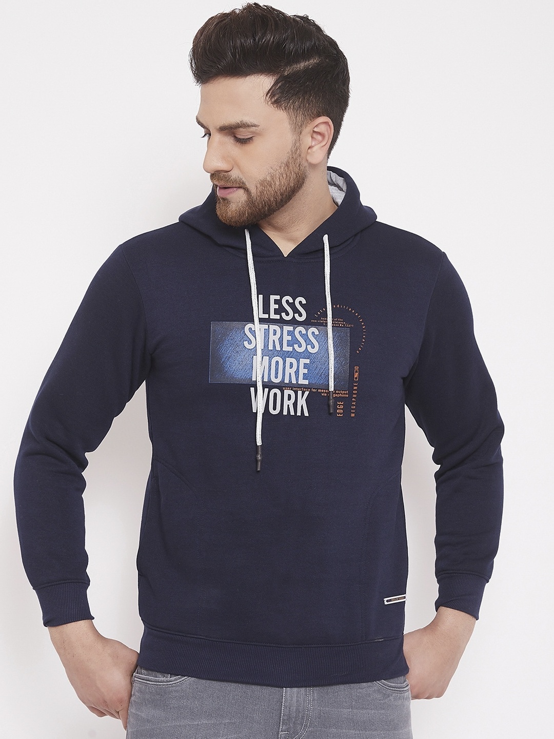 

Canary London Men Navy Blue Printed Sweatshirt