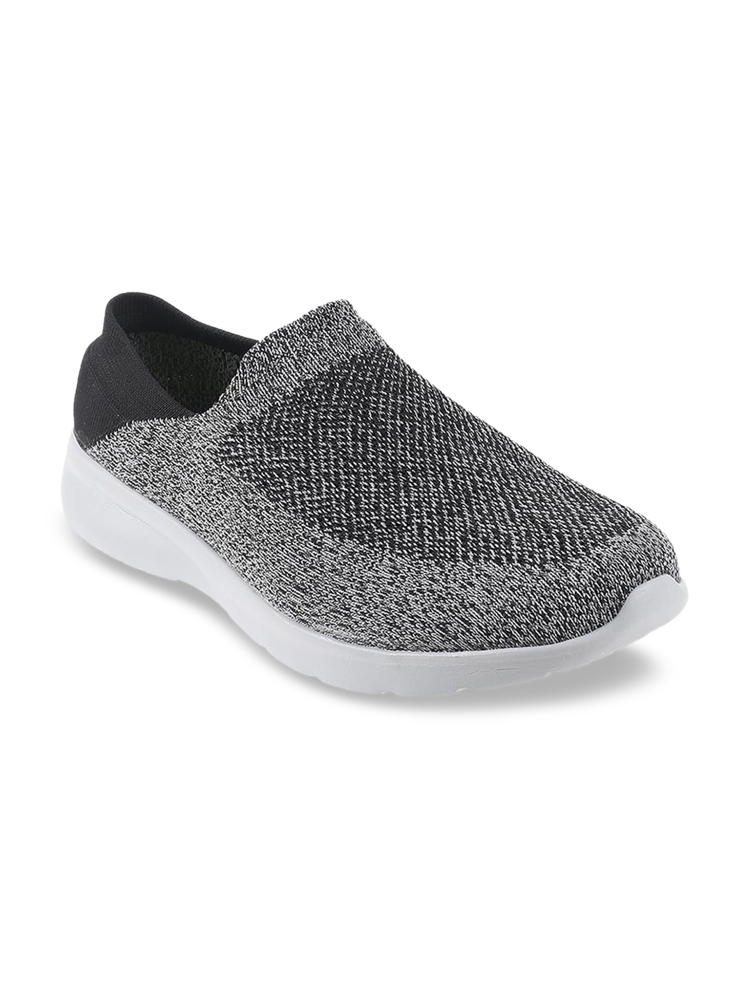 

WALKWAY by Metro Men Black Woven Design Slip-On Sneakers