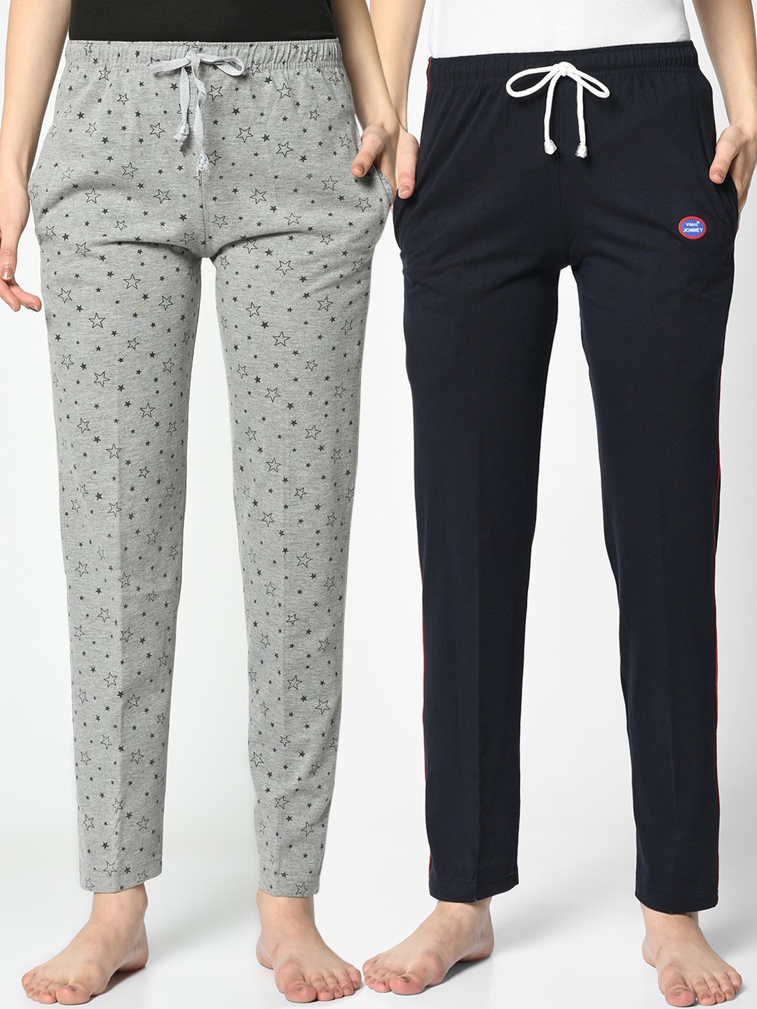 

VIMAL JONNEY Women Pack Of 2 Lounge Pants, Black