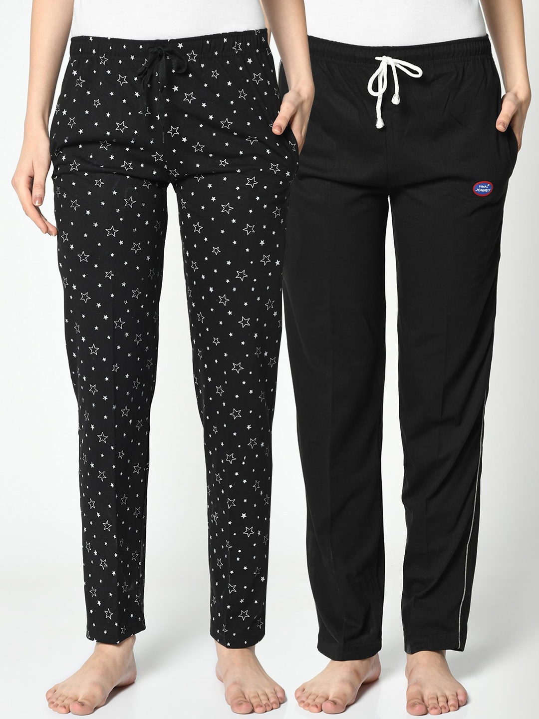 

MACK JONNEY Women Pack of 2 Black Track Pants