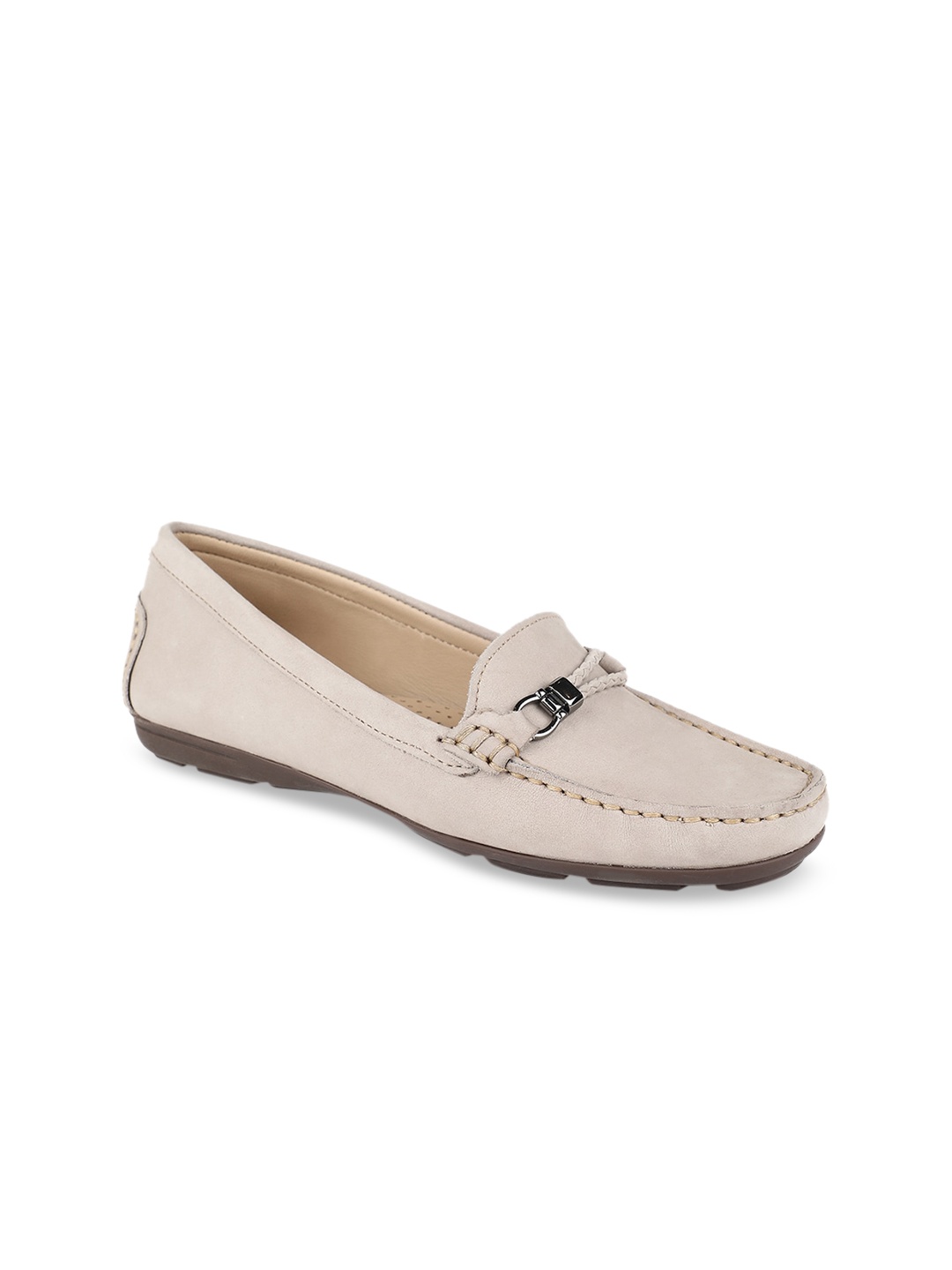 

Hush Puppies Women Taupe Horsebit Loafers