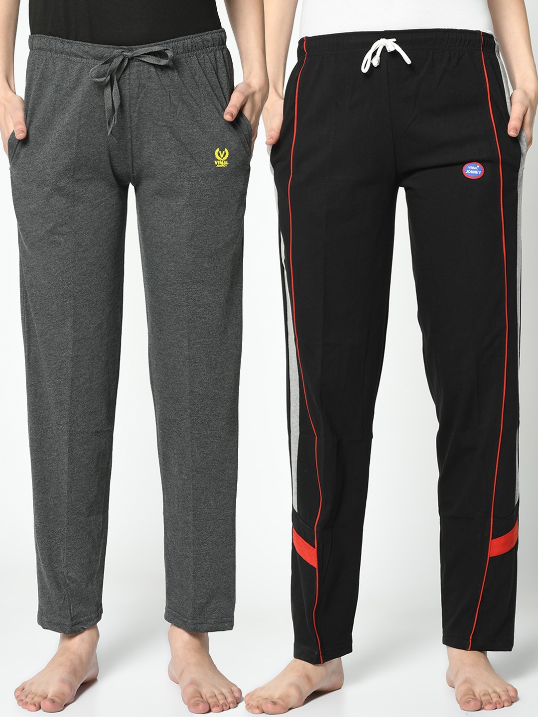 

VIMAL JONNEY Women Pack Of 2 Lounge Pants, Grey
