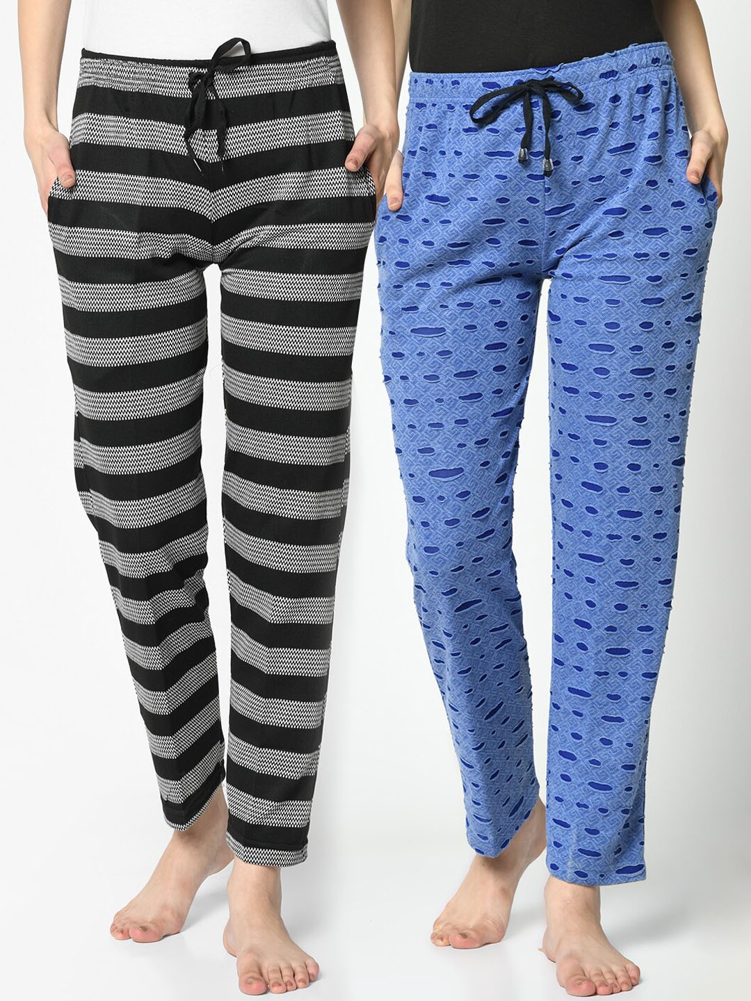 

VIMAL JONNEY Women Pack of 2 Track Pants, Black