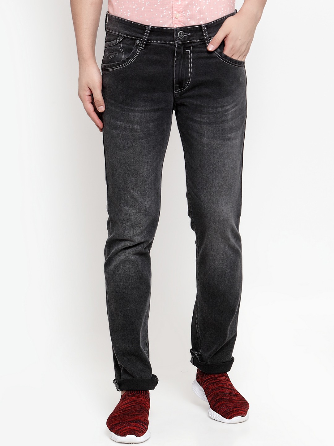 

Cantabil Men Grey Regular Fit Jeans