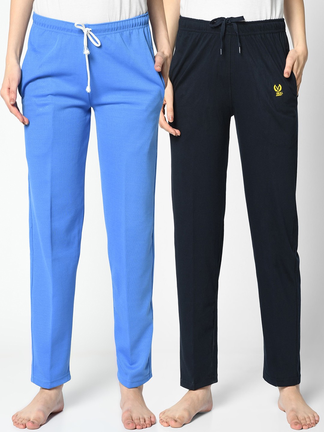 

VIMAL JONNEY Women Pack Of 2 Straight Fit Track Pants, Blue