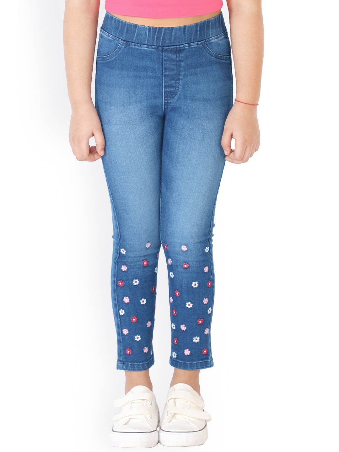 

Naughty Ninos Girls Blue Denim Washed Jeggings
