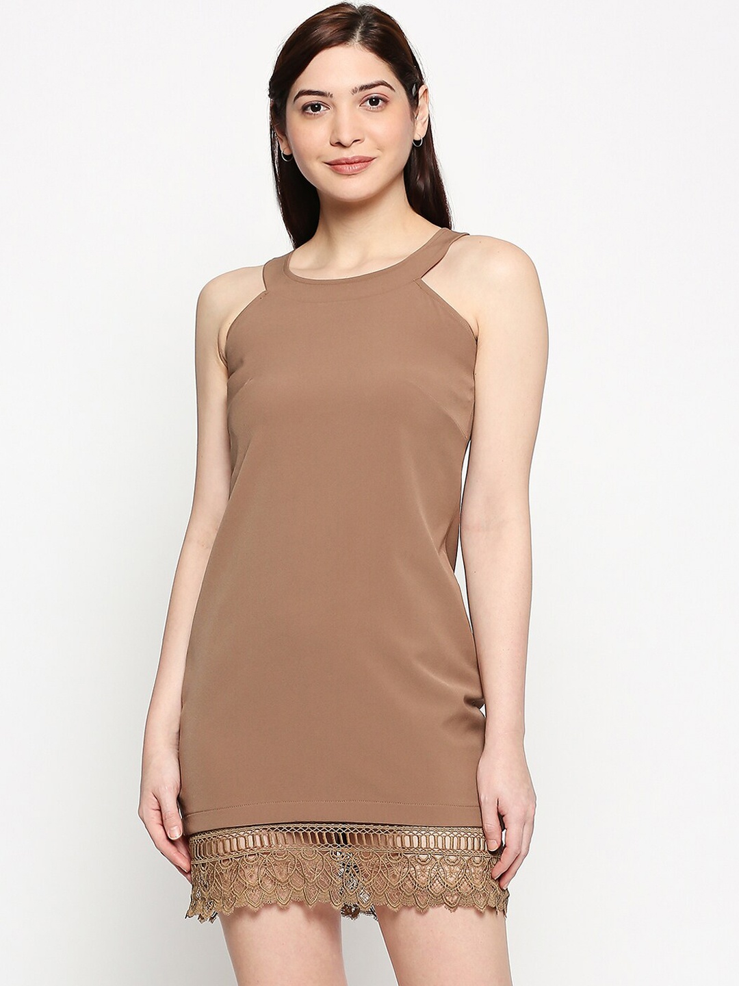

inocenCia Women Brown Solid Sheath Dress