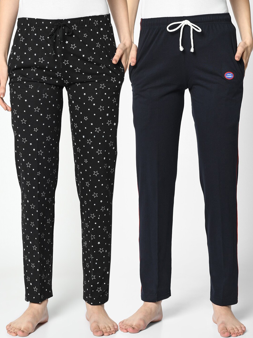 

MACK JONNEY Women Pack of 2 Track Pants, Navy blue
