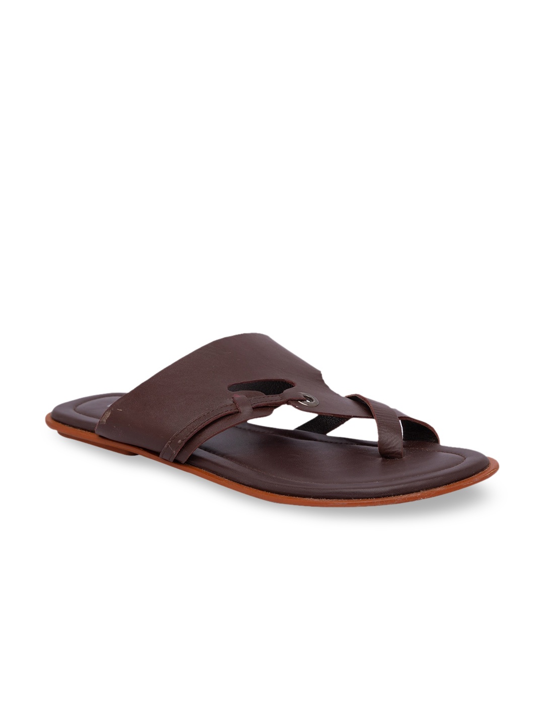 

Regal Men Brown Solid Leather Comfort Sandals