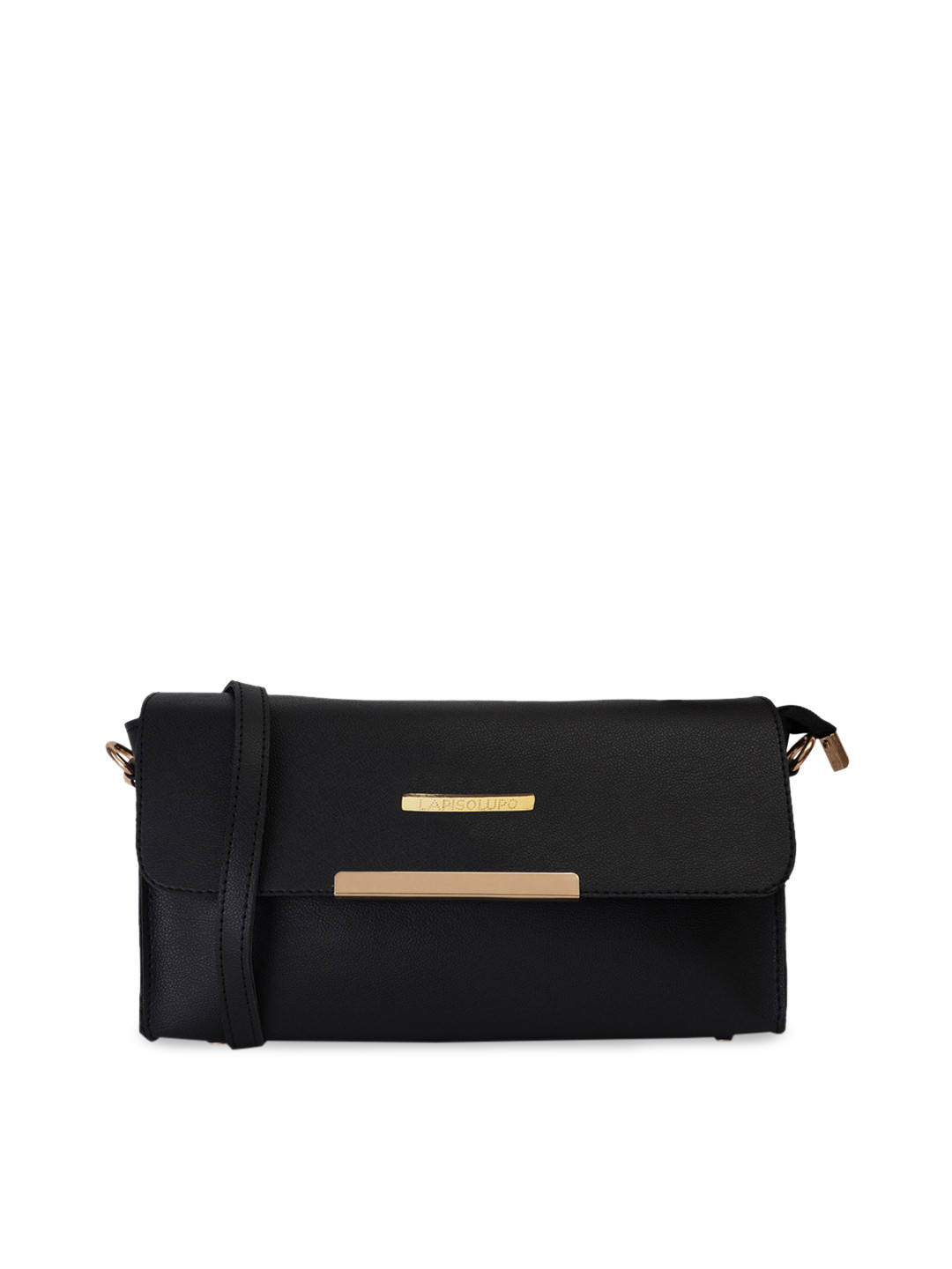 

Lapis O Lupo Black Textured Sling Bag