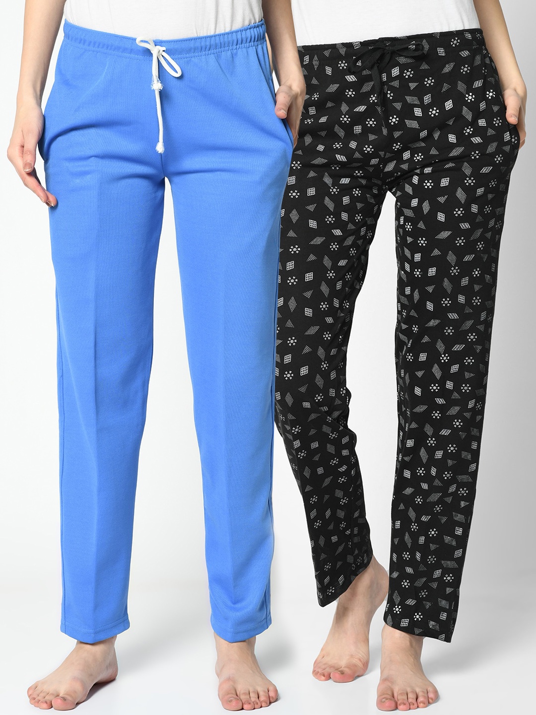 

VIMAL JONNEY Women Pack of 2 Track Pants, Black