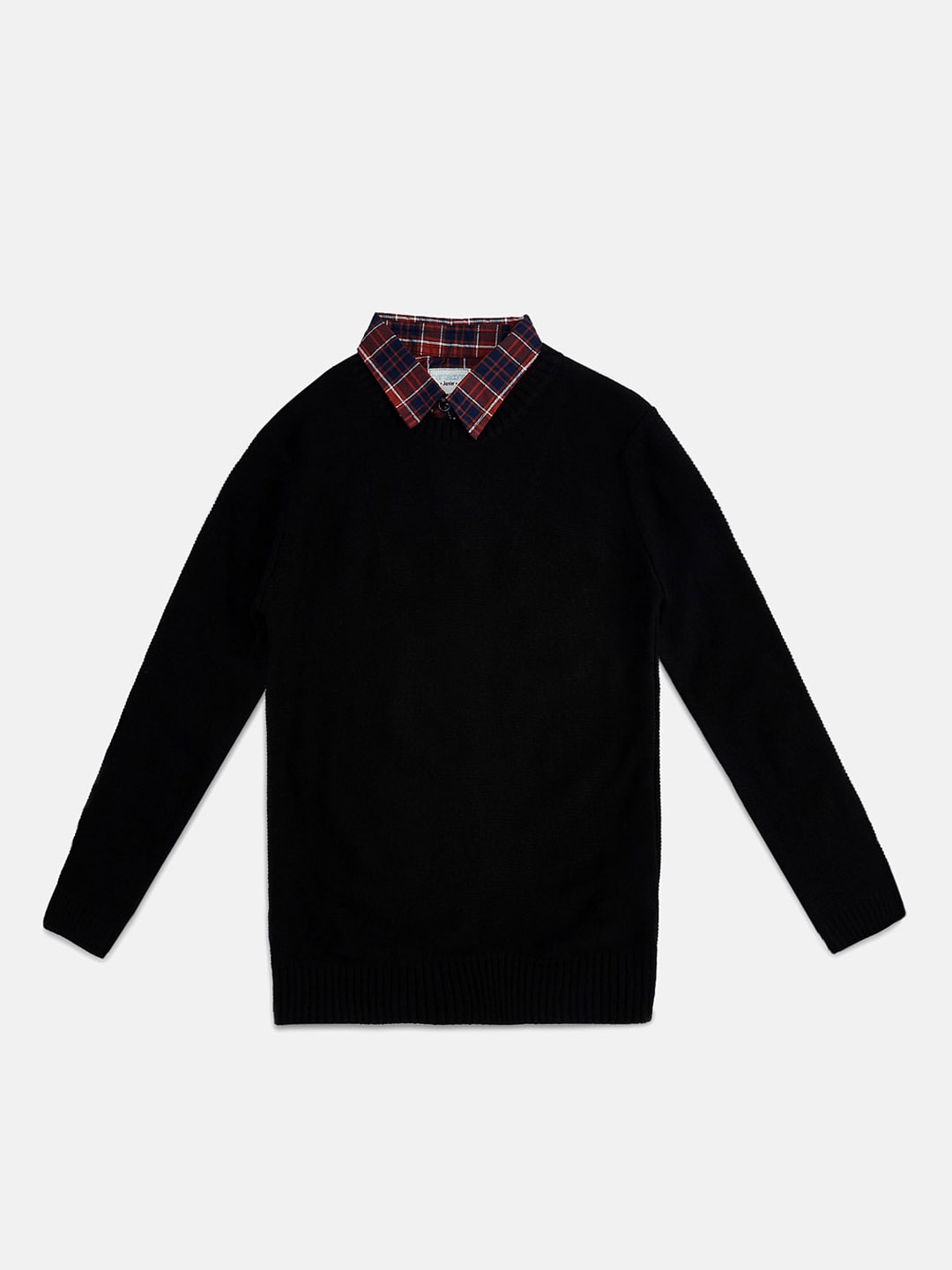 

Pantaloons Junior Boys Black Solid Pullover Sweater