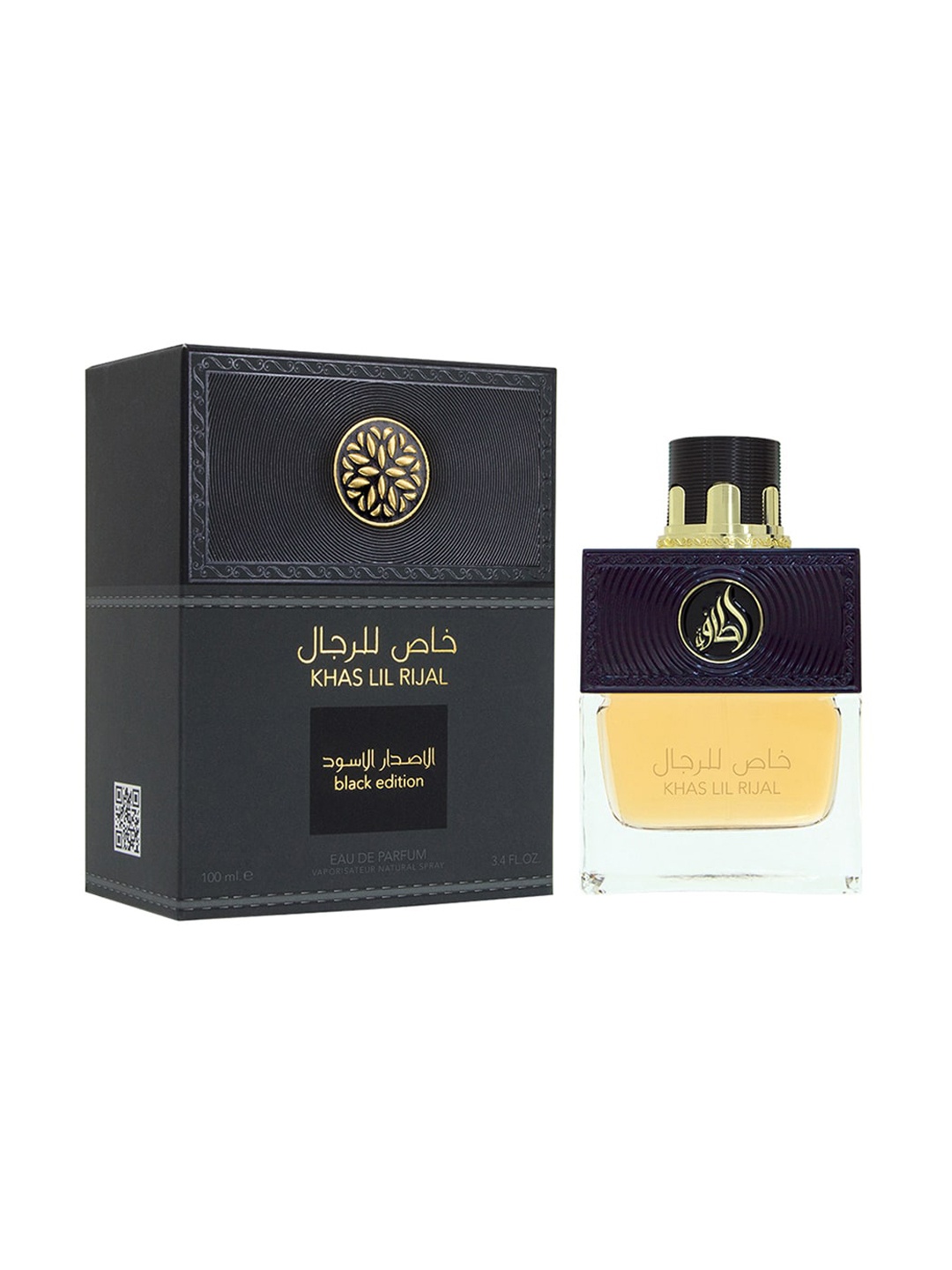 

Lattafa Men KHAS LIL RIJAL Eau De Parfum 100ml, Black
