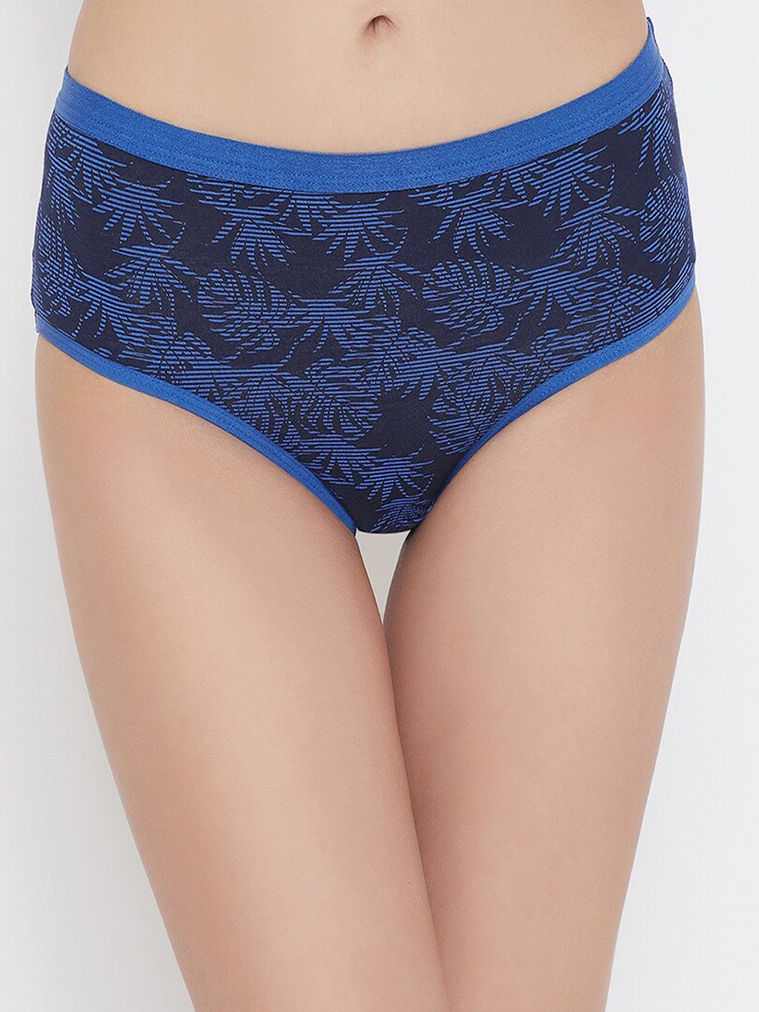 Clovia Women Blue & Black Printed Hipster Briefs PN3450U08